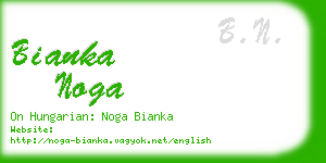 bianka noga business card